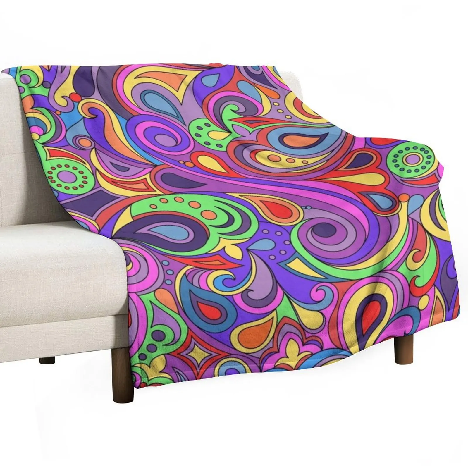 Groovy Psychedelic Hippy Paisley Pattern Throw Blanket Warm Plush Fuzzy Blanket for Living Room
Groovy Psychedelic Hippy Paisley Pattern Throw Blanket Warm Plush Fuzzy Blanket for Living Room