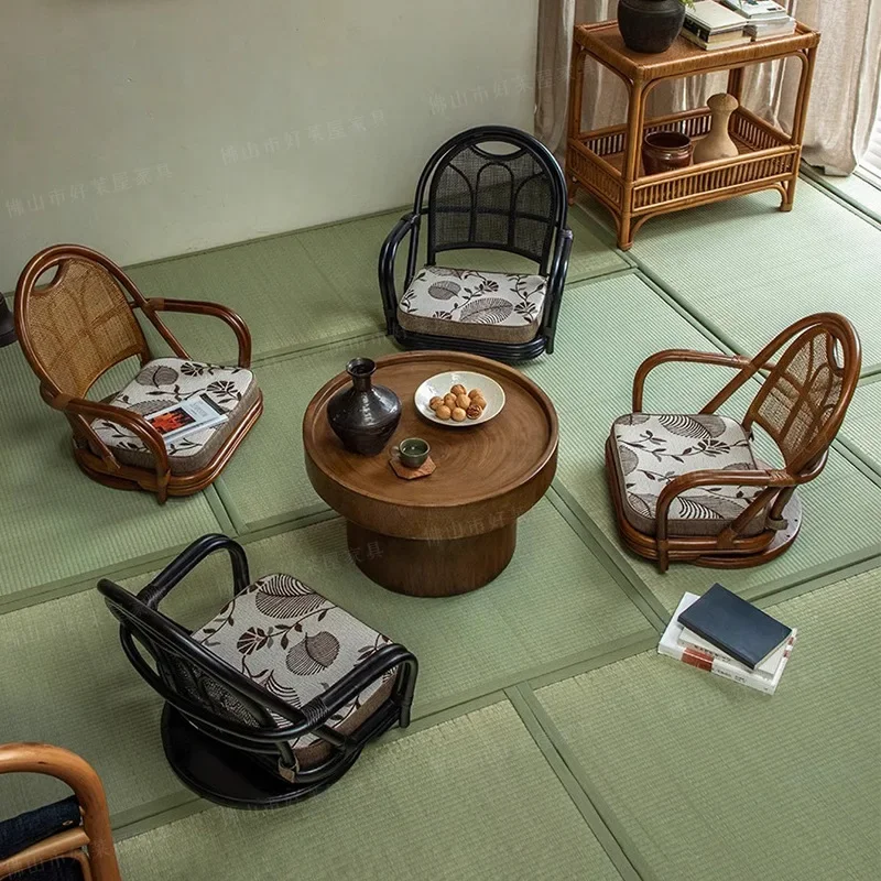Japanese-style wabi-**** wind tatami seat leisure chair B & B tea room bay window table rattan rotating back chair
Japanese-style wabi-**** wind tatami seat leisure chair B & B tea room bay window table rattan rotating back chair
