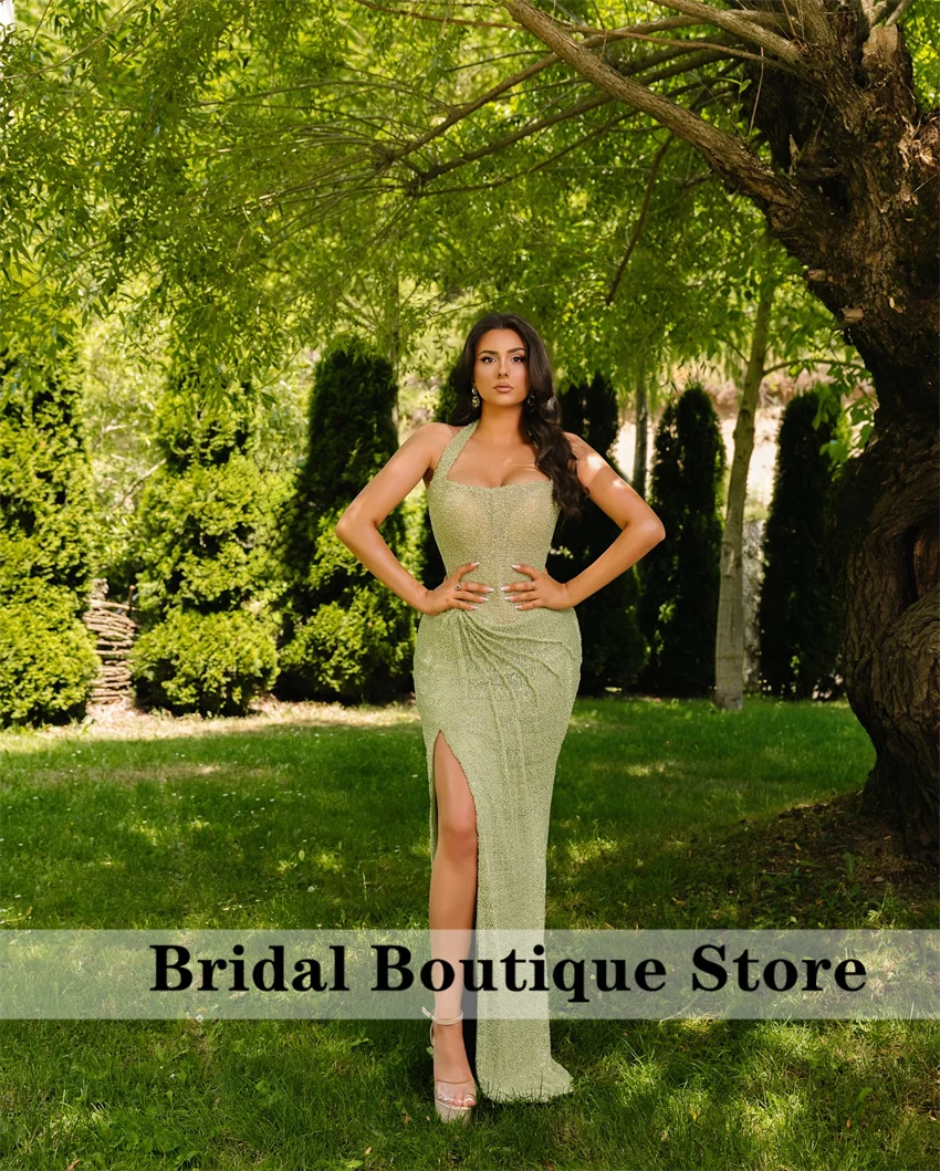 Green Luxury Women Evening Dresses 2025 Beading Crystals Side Split Dubai Long Party Dress Prom Gown Customized
Green Luxury Women Evening Dresses 2025 Beading Crystals Side Split Dubai Long Party Dress Prom Gown Customized