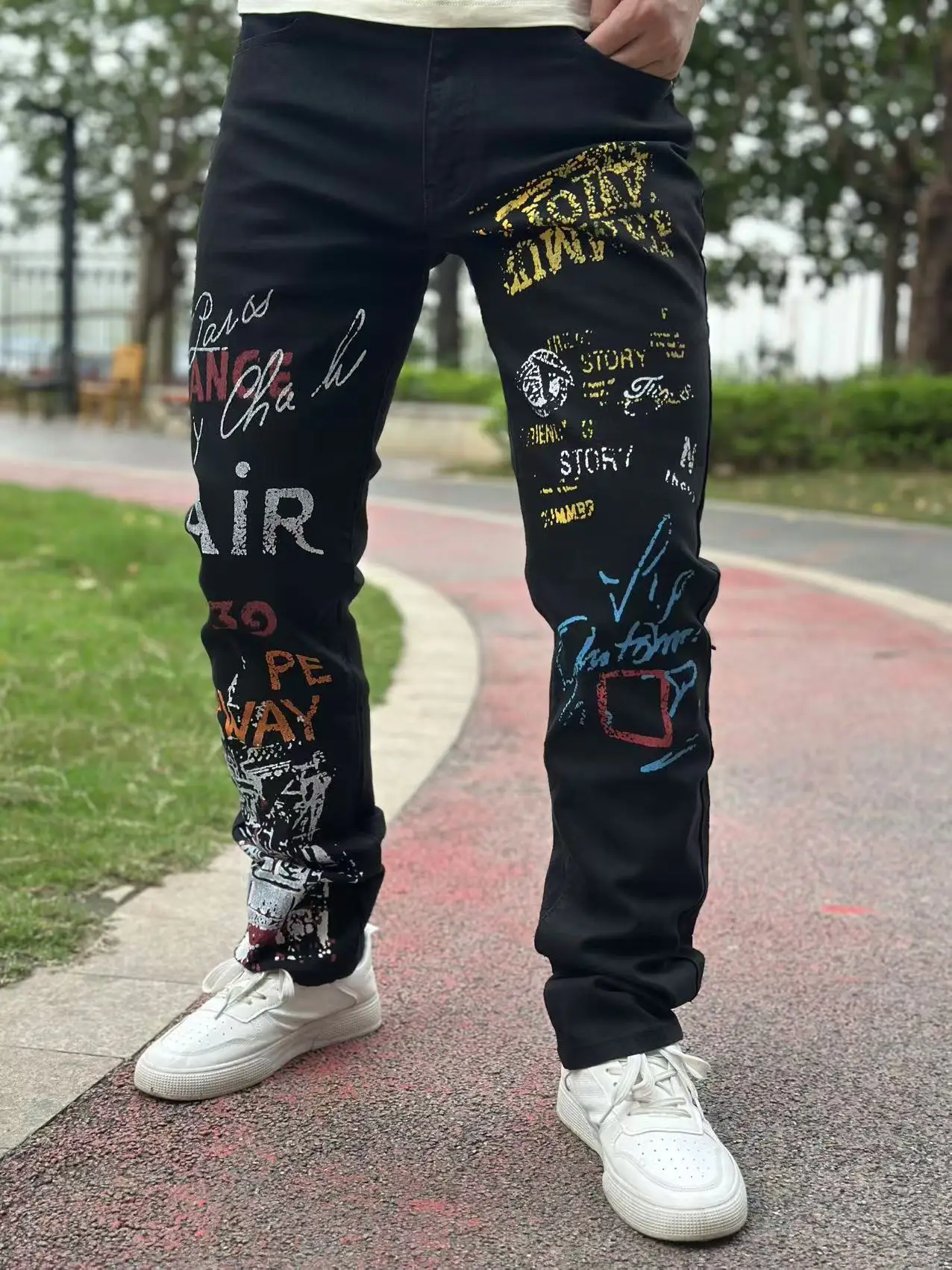 2025 Best selling Men's Denim Pants High Street Trendy Print A Line Style Waist Slimming Wide Legs Free Shipping on Promotion
2025 Best selling Men's Denim Pants High Street Trendy Print A Line Style Waist Slimming Wide Legs Free Shipping on Promotion