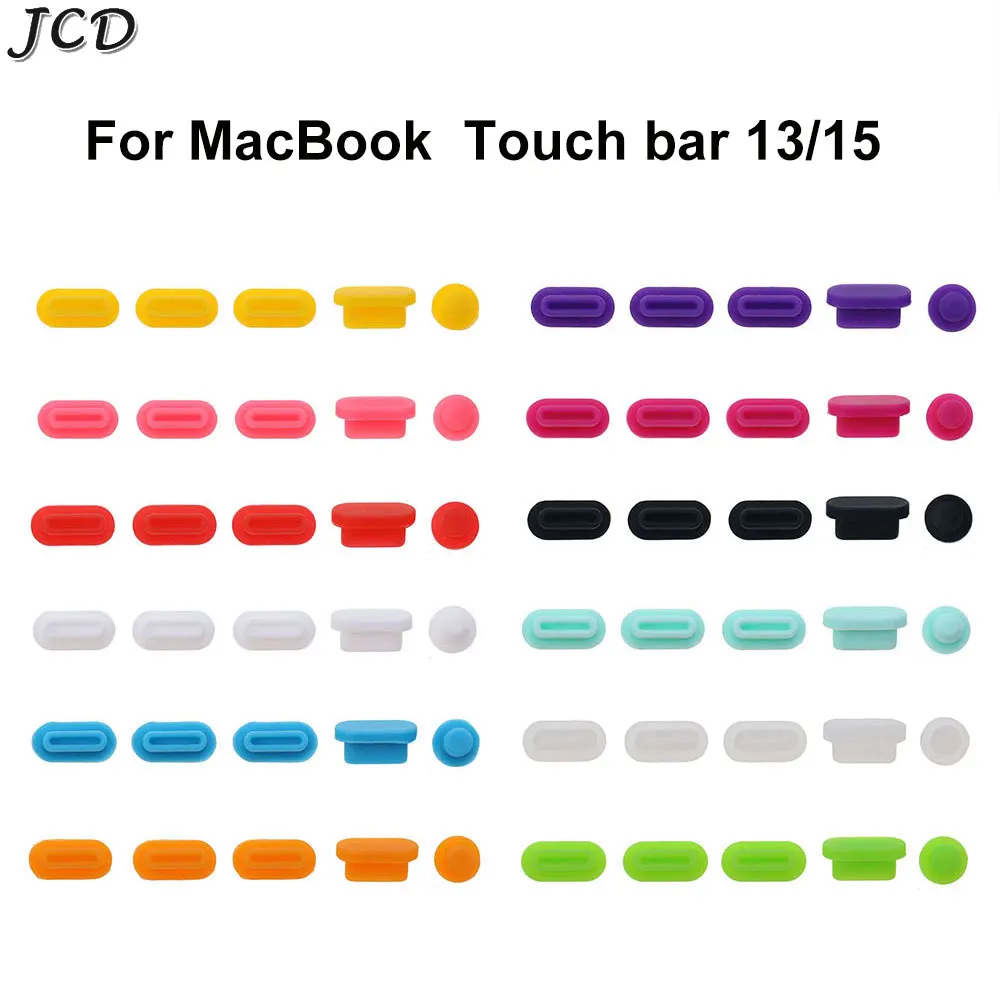 JCD 5PCS/Set For MacBook Pro 13 15 Touch bar A1706 A1707 A1708 Laptop Dust Plug Port Silicone Anti-dust Plug Protection Cover
JCD 5PCS/Set For MacBook Pro 13 15 Touch bar A1706 A1707 A1708 Laptop Dust Plug Port Silicone Anti-dust Plug Protection Cover
