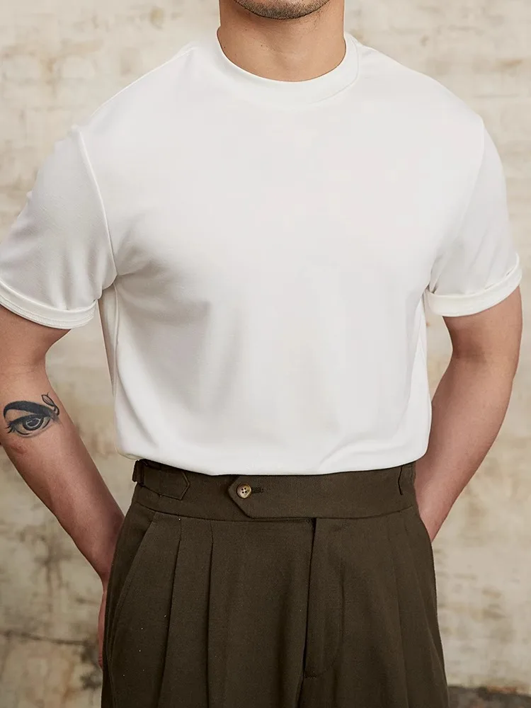 Men's Lyocell T-Shirt | Summer Skin-Friendly Round Neck | Soft Drape Slim Fit | Elastic Casual Short Sleeve
Men's Lyocell T-Shirt | Summer Skin-Friendly Round Neck | Soft Drape Slim Fit | Elastic Casual Short Sleeve