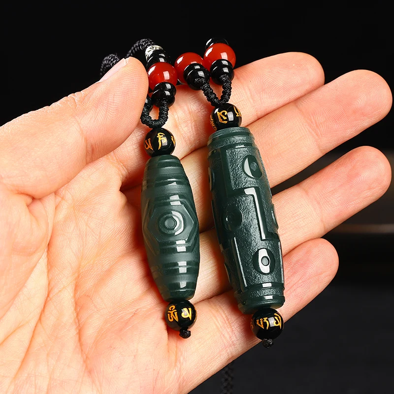 Новый кулон из бисера Hetian Jade Dzi, подлинный мужской и женский нефритовый кулон с сапфиром Синьцзяна
Новый кулон из бисера Hetian Jade Dzi, подлинный мужской и женский нефритовый кулон с сапфиром Синьцзяна