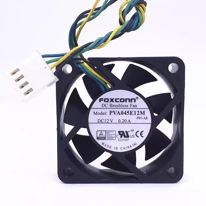 HJY 1PCS FOXCONN PVA045E12M-P01-AE DC12V 0.20A 4-wire cooling fan 4.5cm * 1.5cm
HJY 1PCS FOXCONN PVA045E12M-P01-AE DC12V 0.20A 4-wire cooling fan 4.5cm * 1.5cm