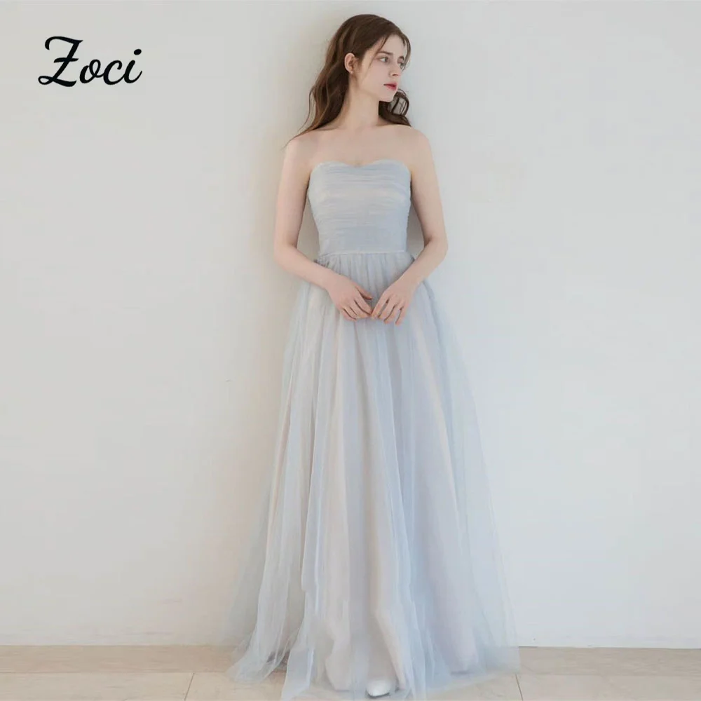 Zoci Sweetheart Korea Wedding Pootos Shoot Dresses BlueTulle Strapless Evening Party Gowns Customized Wedding Reception Dress
Zoci Sweetheart Korea Wedding Pootos Shoot Dresses BlueTulle Strapless Evening Party Gowns Customized Wedding Reception Dress