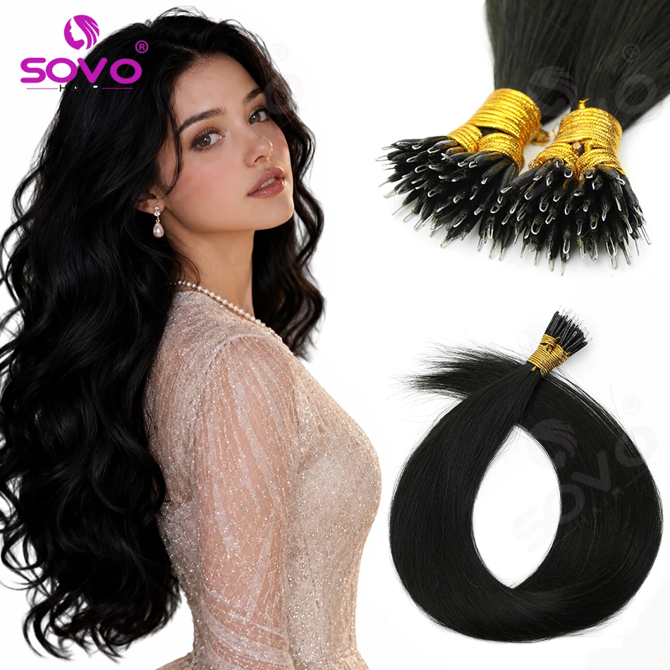 Nano Ring Hair Extensions 100% Remy Human Hair #1 Jet Black Soft Nano Tips Invisible 16-24 Inch 50g Add Volume for Women
Nano Ring Hair Extensions 100% Remy Human Hair #1 Jet Black Soft Nano Tips Invisible 16-24 Inch 50g Add Volume for Women