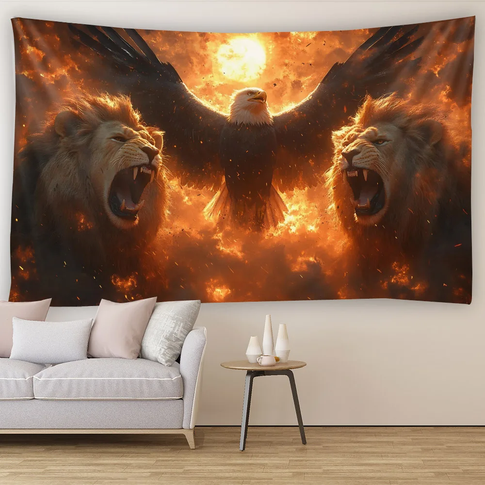 Eagle And Lion King Wall Hanging Tapestry - Animal Aesthetics Home Decoration for Living Room Bedroom Background Poster
Eagle And Lion King Wall Hanging Tapestry - Animal Aesthetics Home Decoration for Living Room Bedroom Background Poster