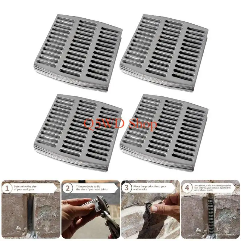 Q5WD 40pcs Steel Weep Hole Grills Vent Covers set Stackable Weep Hole Screens Weep Hole Inserts Simple Installs for Brickwork
Q5WD 40pcs Steel Weep Hole Grills Vent Covers set Stackable Weep Hole Screens Weep Hole Inserts Simple Installs for Brickwork