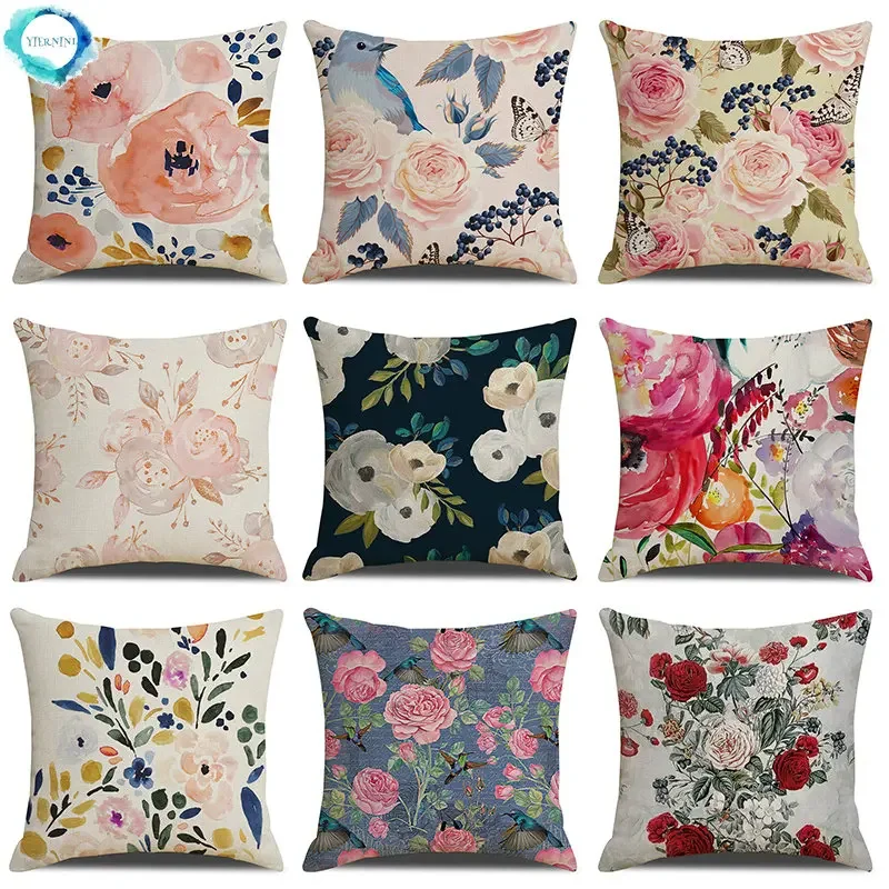 Spring Home Decor Cushion Cover 45*45cm Living Room Bedroom Decorative Linen Pillowcases Flowers Printed Throw Pillow Cover
Spring Home Decor Cushion Cover 45*45cm Living Room Bedroom Decorative Linen Pillowcases Flowers Printed Throw Pillow Cover