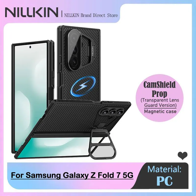 NILLKIN Magnetic Case for Samsung Galaxy Z Fold 7 5G, Transparent Lens Guard, Aluminum Stand S-Pen Holder, 360° Hinge Protection
NILLKIN Magnetic Case for Samsung Galaxy Z Fold 7 5G, Transparent Lens Guard, Aluminum Stand S-Pen Holder, 360° Hinge Protection