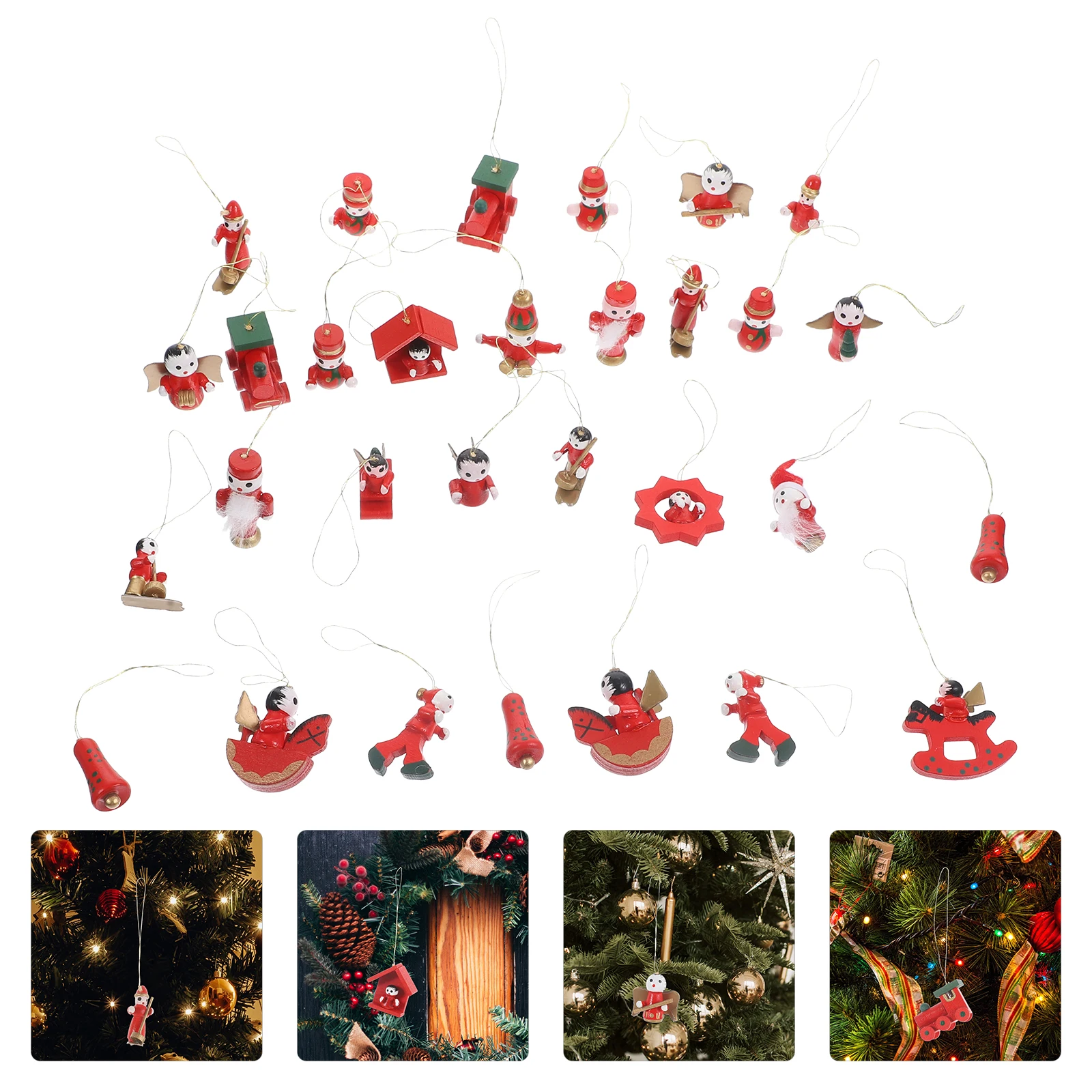 30pcs Christmas Hanging Ornaments Wooden Xmas Decorations Cartoon Party Supplies Lightweight Holiday Decor Easy Hanging
30pcs Christmas Hanging Ornaments Wooden Xmas Decorations Cartoon Party Supplies Lightweight Holiday Decor Easy Hanging