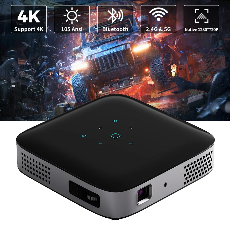 4K Portable DLP Projector Android 11 Dual Wifi6 200 ANSI H713 BT5.2 Touch Control 1280*720P Home Cinema Outdoor Mini Projetor
4K Portable DLP Projector Android 11 Dual Wifi6 200 ANSI H713 BT5.2 Touch Control 1280*720P Home Cinema Outdoor Mini Projetor