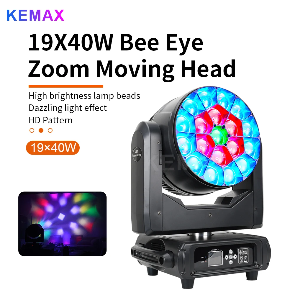 19X40W Big Bee Eye Zoom Moving Head Wash Lights DMX512 DJ Disco Party RGBW LED Focusing Stage Equipment For Night Club Concert
19X40W Big Bee Eye Zoom Moving Head Wash Lights DMX512 DJ Disco Party RGBW LED Focusing Stage Equipment For Night Club Concert