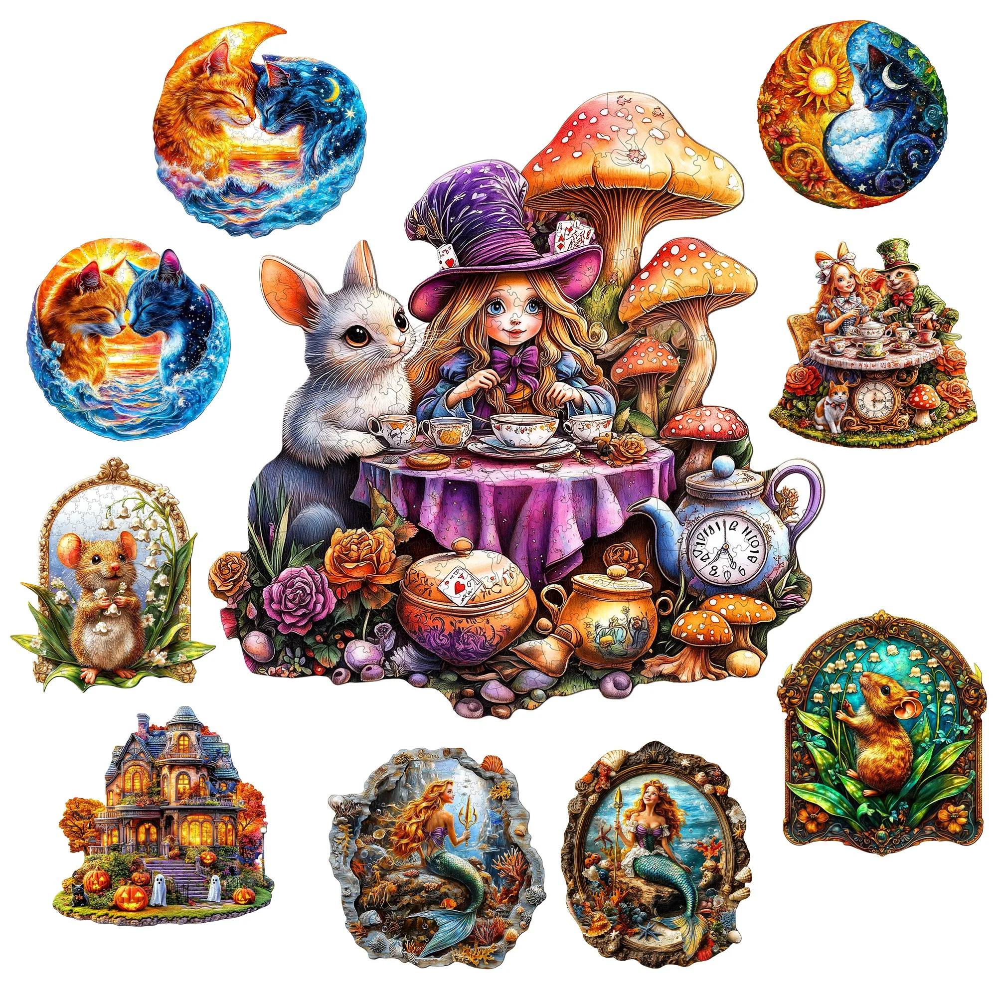 Rabbits and Animals Theme Wooden Jigsaw Puzzle Wooden Decor Painting Christmas and Halloween Gift Toy For Teen And Kid
Rabbits and Animals Theme Wooden Jigsaw Puzzle Wooden Decor Painting Christmas and Halloween Gift Toy For Teen And Kid