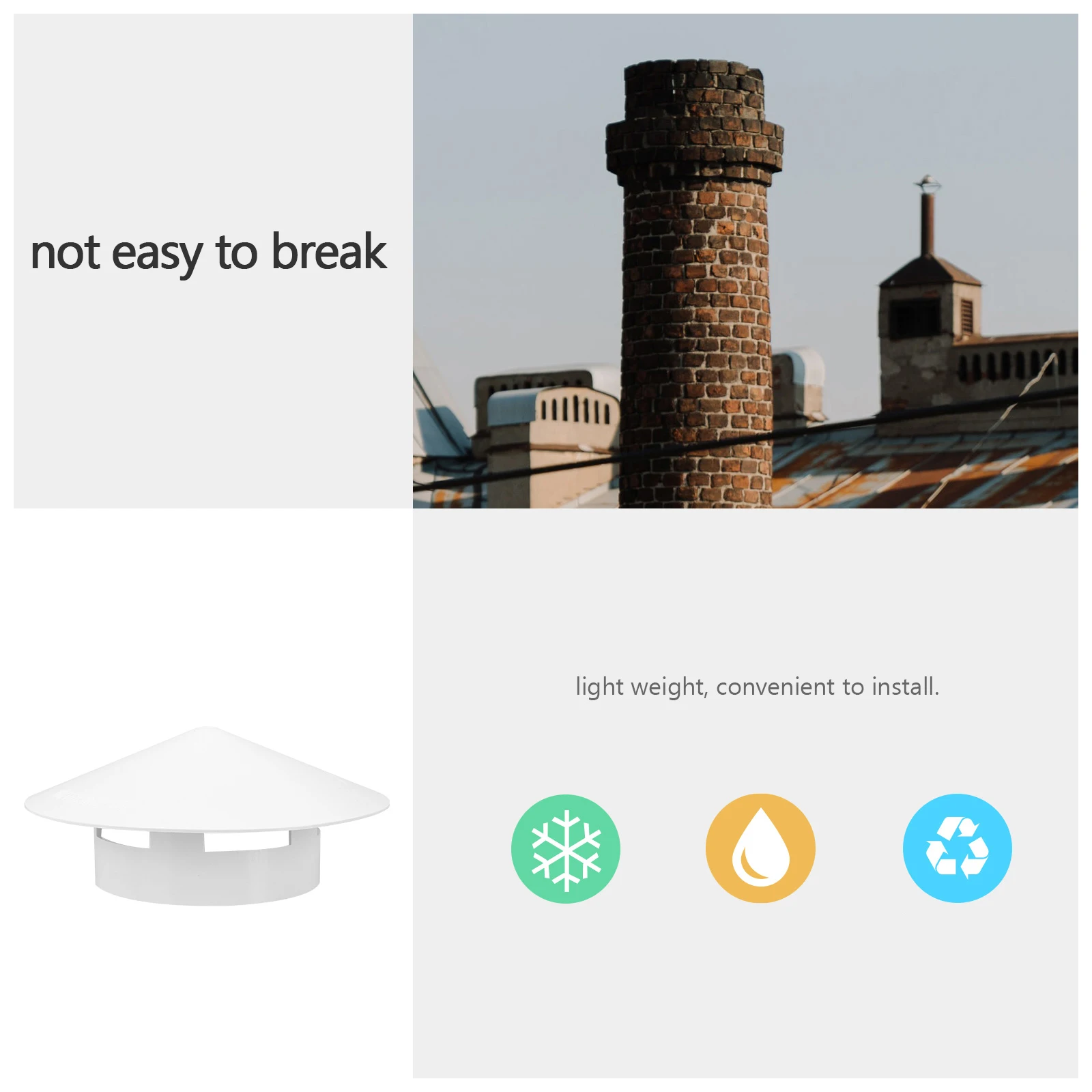 Mushroom Shaped Chimney Cover Mushroom Shaped Chimney Cover White Ventilation Rainproof Cap Dustproof Long Use Fireplace Tools
Mushroom Shaped Chimney Cover Mushroom Shaped Chimney Cover White Ventilation Rainproof Cap Dustproof Long Use Fireplace Tools