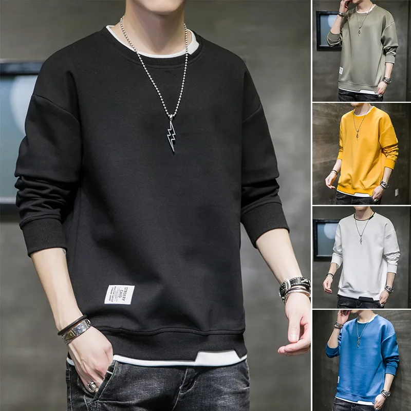 Spring 2025 Men's Long Sleeve Trendy Casual Loose Fit Korean Style Sweatshirt Geometric Pattern Mixed Fabric Streetwear
Spring 2025 Men's Long Sleeve Trendy Casual Loose Fit Korean Style Sweatshirt Geometric Pattern Mixed Fabric Streetwear