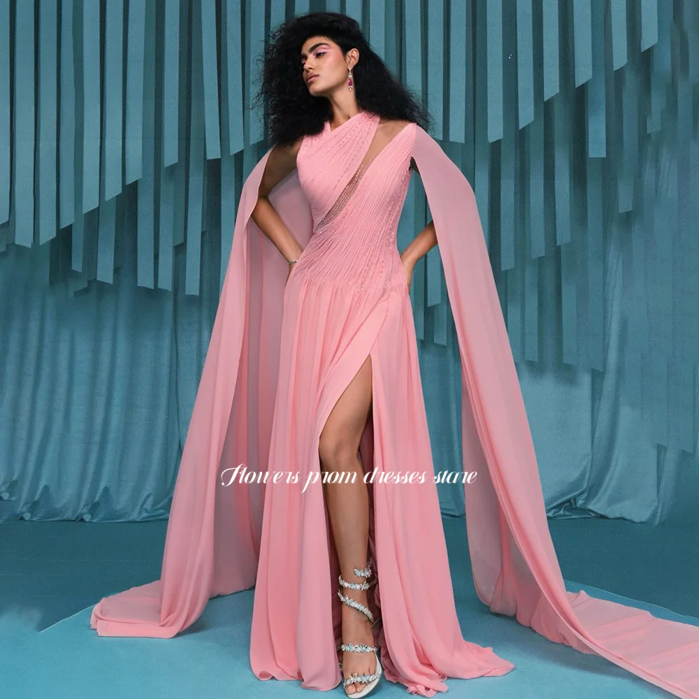 Flowers A Line Evening Dress with Pleats Prom Dress Beading Party Dress Chiffon Formal Occasion Dress for Women Customize
Flowers A Line Evening Dress with Pleats Prom Dress Beading Party Dress Chiffon Formal Occasion Dress for Women Customize