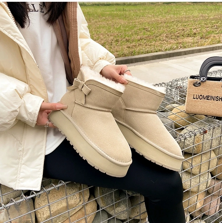 Women's Thi Bot Fur Lined Waterproof Anti-slip Cotton Snow Boots Warm Boot Korean Sle Medium Tube Winter oes
Women's Thi Bot Fur Lined Waterproof Anti-slip Cotton Snow Boots Warm Boot Korean Sle Medium Tube Winter oes