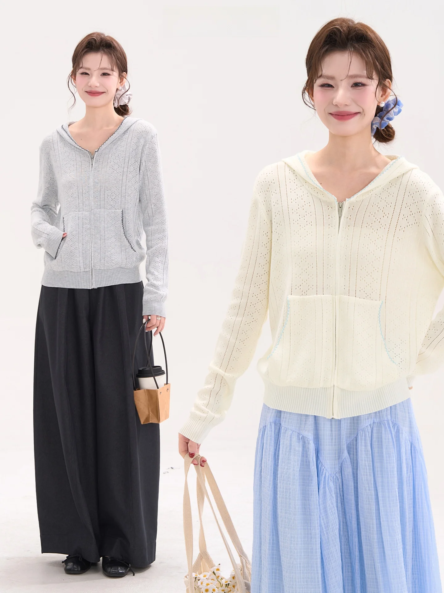 Heme Knitted Casual Long Sve Hooded Open Cardigan Women's Spring Leisure Hollow out Hook Clowork Sweater
Heme Knitted Casual Long Sve Hooded Open Cardigan Women's Spring Leisure Hollow out Hook Clowork Sweater