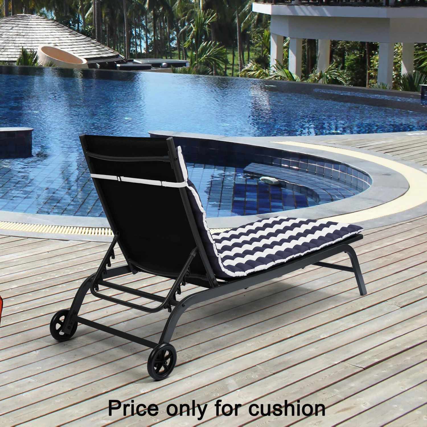 Outdoor Lounge Chair Cushion Set - Blue-White Patio Furniture Seat Chaise Replacement - 2PCS
Outdoor Lounge Chair Cushion Set - Blue-White Patio Furniture Seat Chaise Replacement - 2PCS