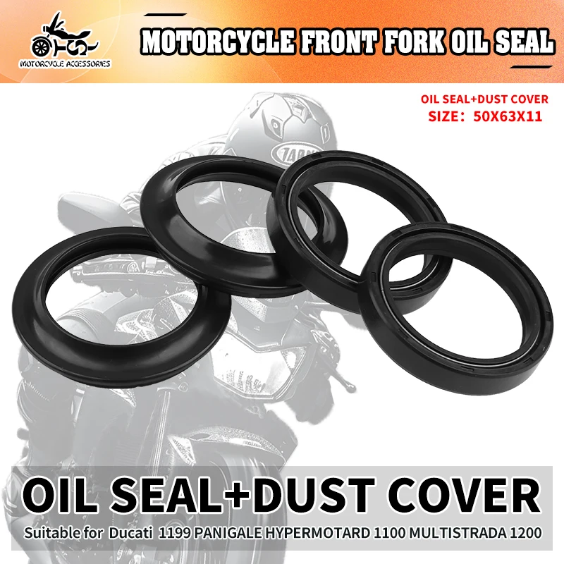50x63x11 50 63 Front Fork Oil Seal Dust Cover For Ducati 1199 1299 PANIGALE DIAVEL HYPERMOTARD 1100 MULTISTRADA 1200
50x63x11 50 63 Front Fork Oil Seal Dust Cover For Ducati 1199 1299 PANIGALE DIAVEL HYPERMOTARD 1100 MULTISTRADA 1200