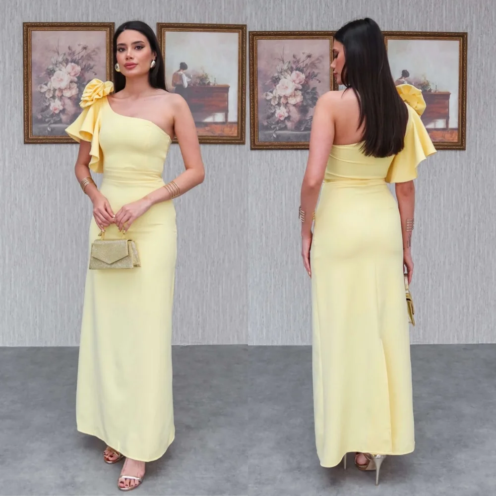 Customized Jersey Handmade Flower A-line One-shoulder Midi Dresses Bespoke Occasion Party Simple Elegant High Quality
Customized Jersey Handmade Flower A-line One-shoulder Midi Dresses Bespoke Occasion Party Simple Elegant High Quality