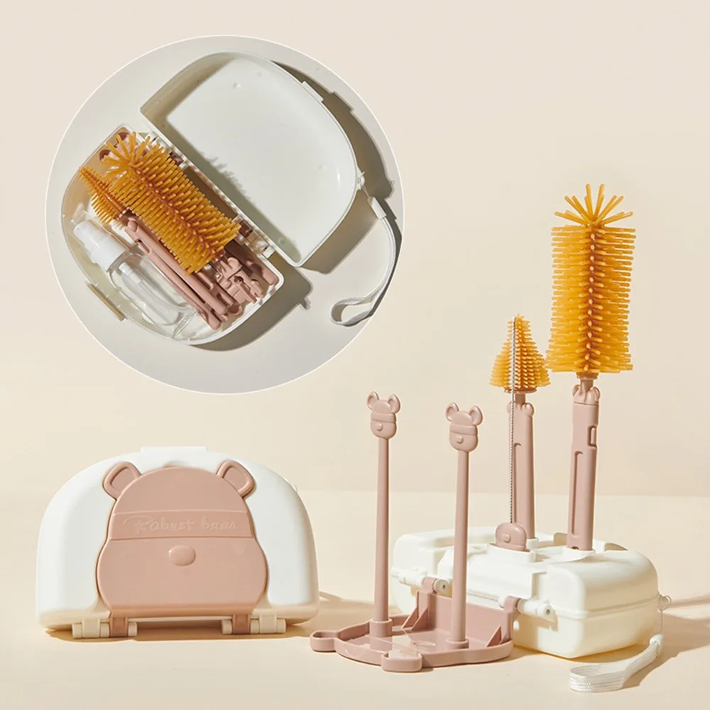 Multifunctional Bottle Cleaning Brush Set 8 in 1 Lion Baby Bottle Brush Kit Storage Drain Rack Bear Pacifier Straw Scrubber
Multifunctional Bottle Cleaning Brush Set 8 in 1 Lion Baby Bottle Brush Kit Storage Drain Rack Bear Pacifier Straw Scrubber