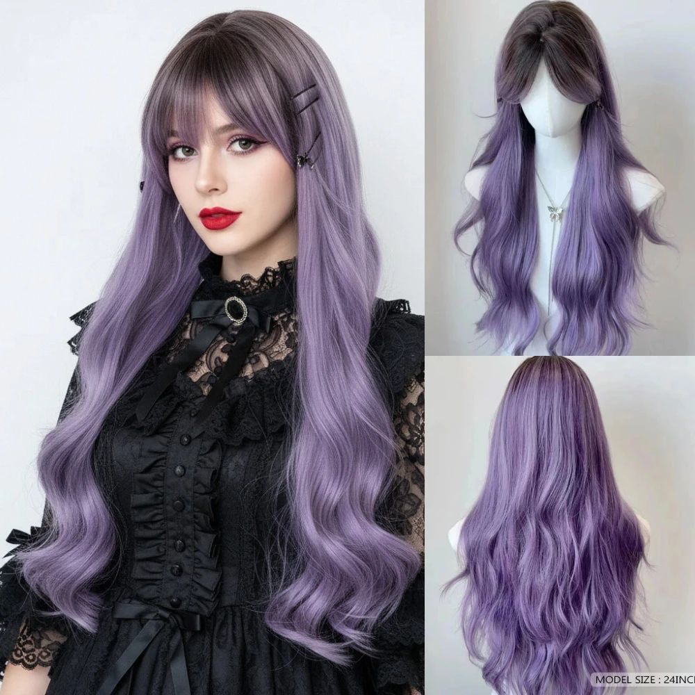 MSIWIGS Gradient Purple Curly Long Synthetic Wig for Cosplay Party High-Temperature Silk Fake Hair
MSIWIGS Gradient Purple Curly Long Synthetic Wig for Cosplay Party High-Temperature Silk Fake Hair