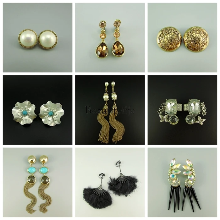 European and American foreign trade original order retro old exaggerated women's earrings earclips
European and American foreign trade original order retro old exaggerated women's earrings earclips