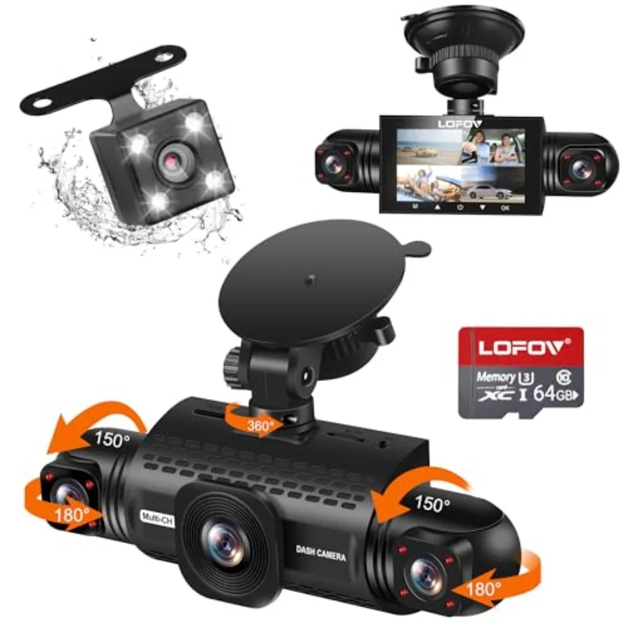 4 Channel Dash Cam for Cars: 360 View, 2K Front/Rear/Left/Right, 5G WiFi APP Control, Night Vision, G-Sensor, 24H Parking Mode,
4 Channel Dash Cam for Cars: 360 View, 2K Front/Rear/Left/Right, 5G WiFi APP Control, Night Vision, G-Sensor, 24H Parking Mode,