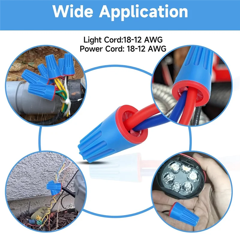 ABZC-50PCS Waterproof Wire Electrical Connectors 22AWG-14AWG,Outdoor Seal Electrical Twist Nuts Caps Cable Terminal Connector
ABZC-50PCS Waterproof Wire Electrical Connectors 22AWG-14AWG,Outdoor Seal Electrical Twist Nuts Caps Cable Terminal Connector