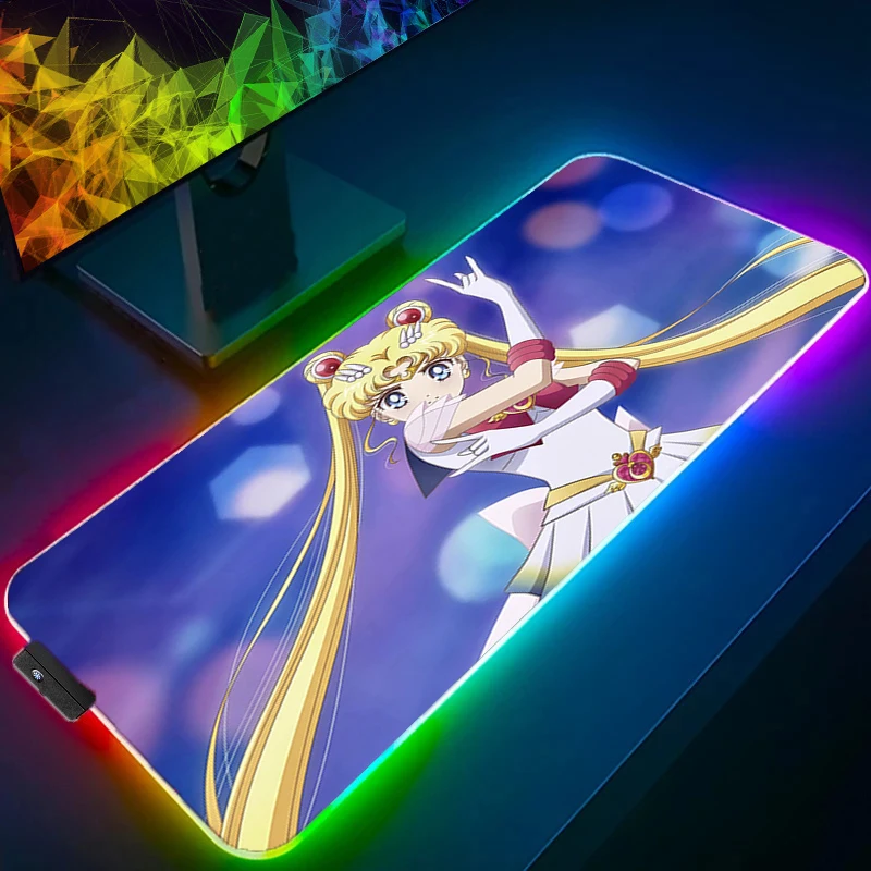 Computer Mouse Pad S-Sailor Moon LED Gamer Mouse Pad Gaming Mousepad XXL Desk Mause Pad RGB Keyboard Mouse Backlight Carpet
Computer Mouse Pad S-Sailor Moon LED Gamer Mouse Pad Gaming Mousepad XXL Desk Mause Pad RGB Keyboard Mouse Backlight Carpet