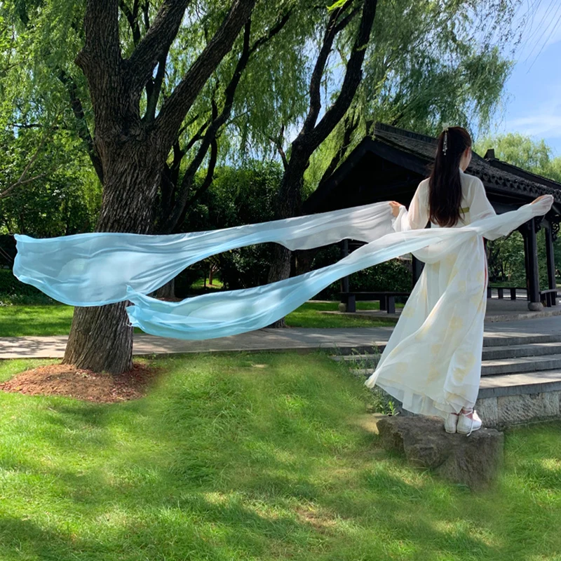 Chinese Ancient Chiffon Streamer Opera Dance Ultra-long Gradient Color Brocade Silk Ribbon Dunhuang Dance Costume Hanfu Shawl
Chinese Ancient Chiffon Streamer Opera Dance Ultra-long Gradient Color Brocade Silk Ribbon Dunhuang Dance Costume Hanfu Shawl