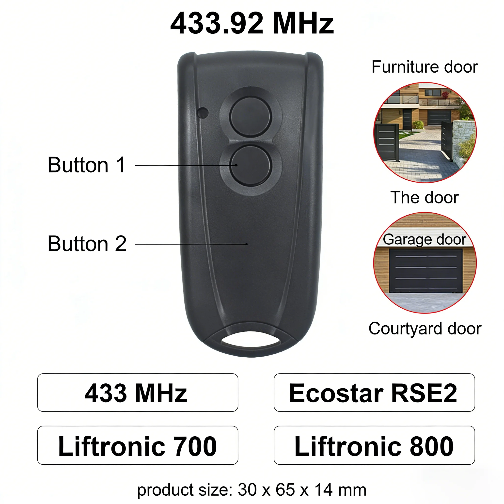 High Quality Fast Shipping ECOSTAR RSE2 RSC2 433MHz Rolling Code Remote Control With Battery Replacement Ecostar Remotes
High Quality Fast Shipping ECOSTAR RSE2 RSC2 433MHz Rolling Code Remote Control With Battery Replacement Ecostar Remotes