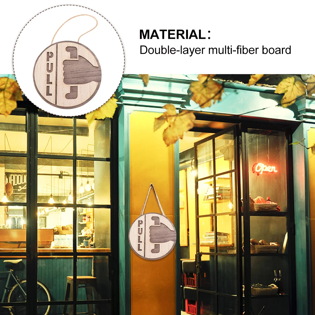 1pc Wooden Door Sign Premium Wood Hanging Push Pull Indicator Board For Cafe Restaurant Tea House Hotel Home Use Square Assorted 
1pc Wooden Door Sign Premium Wood Hanging Push Pull Indicator Board For Cafe Restaurant Tea House Hotel Home Use Square Assorted