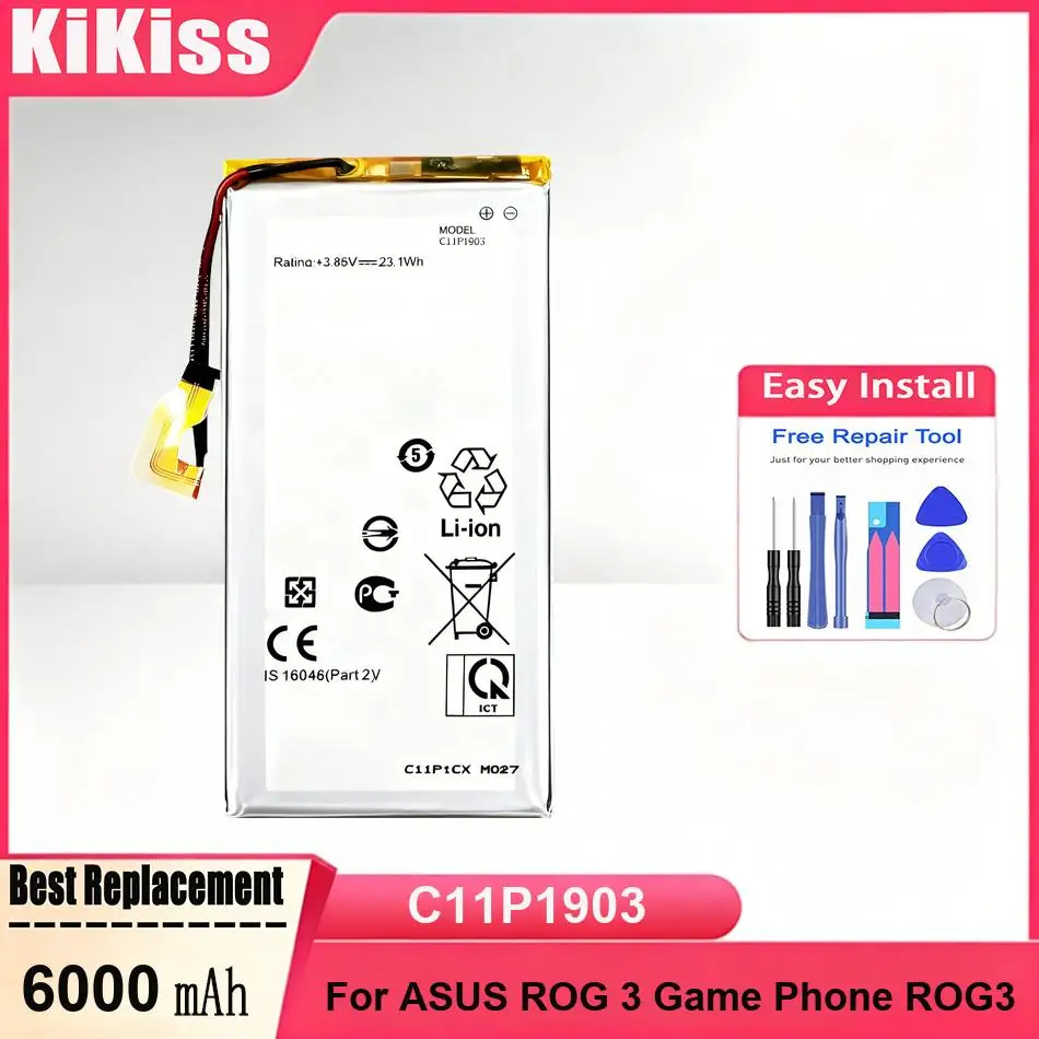 Mobile Phone Battery C11P1903 For ASUS ROG 3 Game Phone ROG3 Replacement Batteries
Mobile Phone Battery C11P1903 For ASUS ROG 3 Game Phone ROG3 Replacement Batteries
