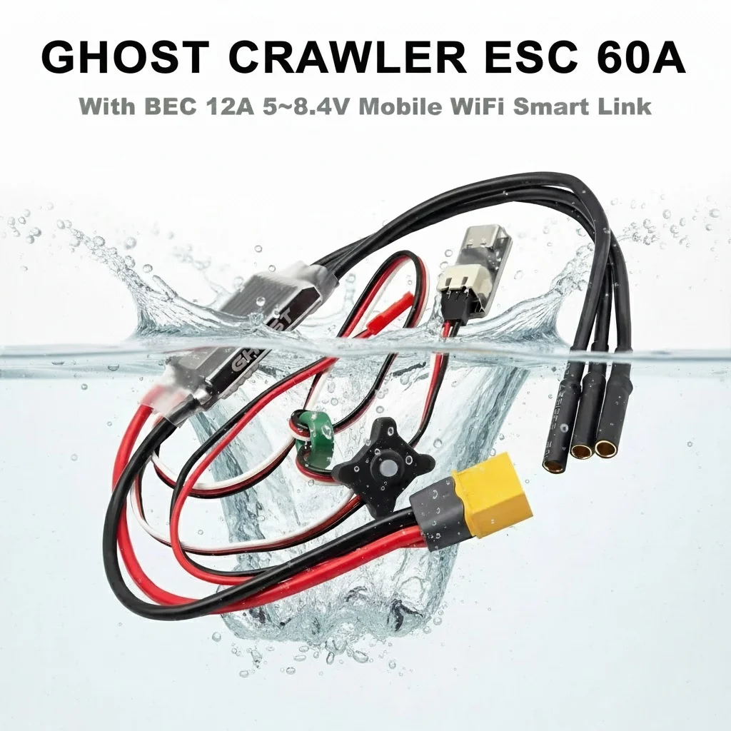 Crawler ESC 60A 2-8S With 12A BEC 5~8.4V adjustable for Brushless Outrunner Motor,1/10 Crawler Car,Climbing Car,Ship Model
Crawler ESC 60A 2-8S With 12A BEC 5~8.4V adjustable for Brushless Outrunner Motor,1/10 Crawler Car,Climbing Car,Ship Model