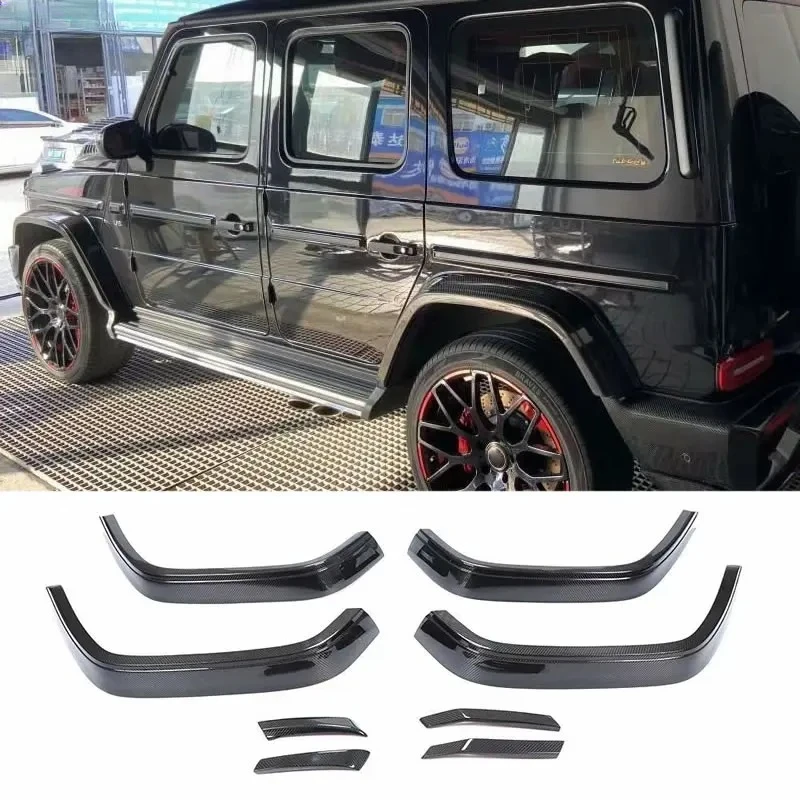 For Benz W464 G Class G500 G63 Dry Carbon Fiber Car Wheel eyebrow Car Body Kit 
For Benz W464 G Class G500 G63 Dry Carbon Fiber Car Wheel eyebrow Car Body Kit