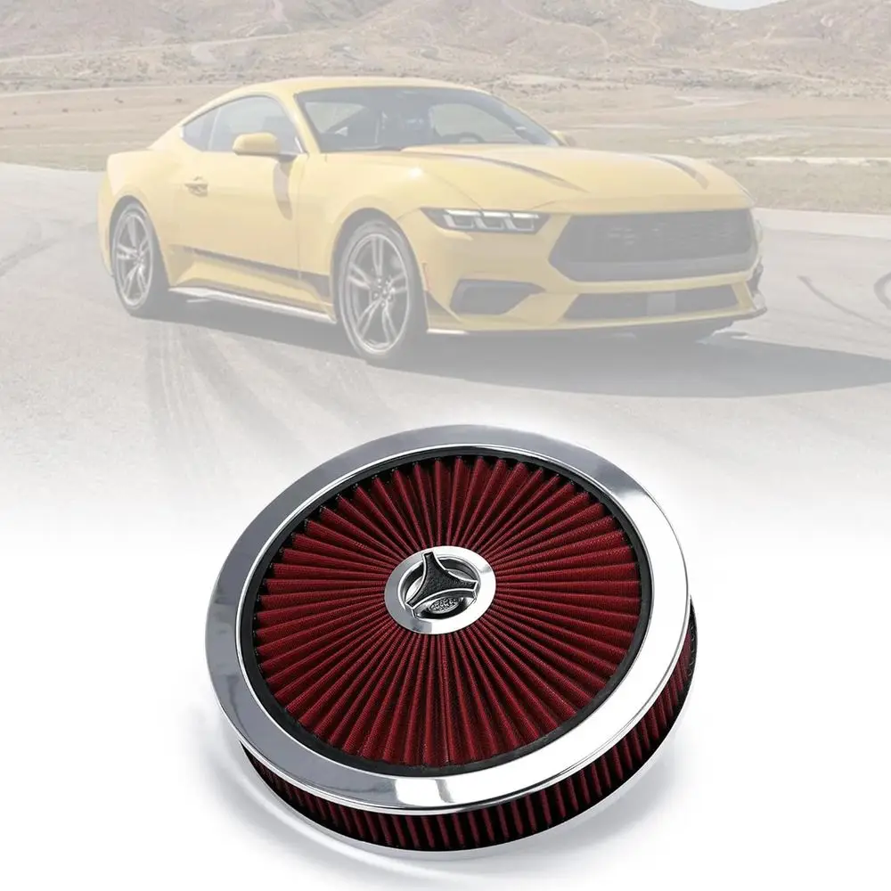 Комплект из 14 круглых красных хромированных воздушных фильтров для двигателя с низкопрофильной крышкой, совместимый с карбюратором, высокопроизводительный
Комплект из 14 круглых красных хромированных воздушных фильтров для двигателя с низкопрофильной крышкой, совместимый с карбюратором, высокопроизводительный