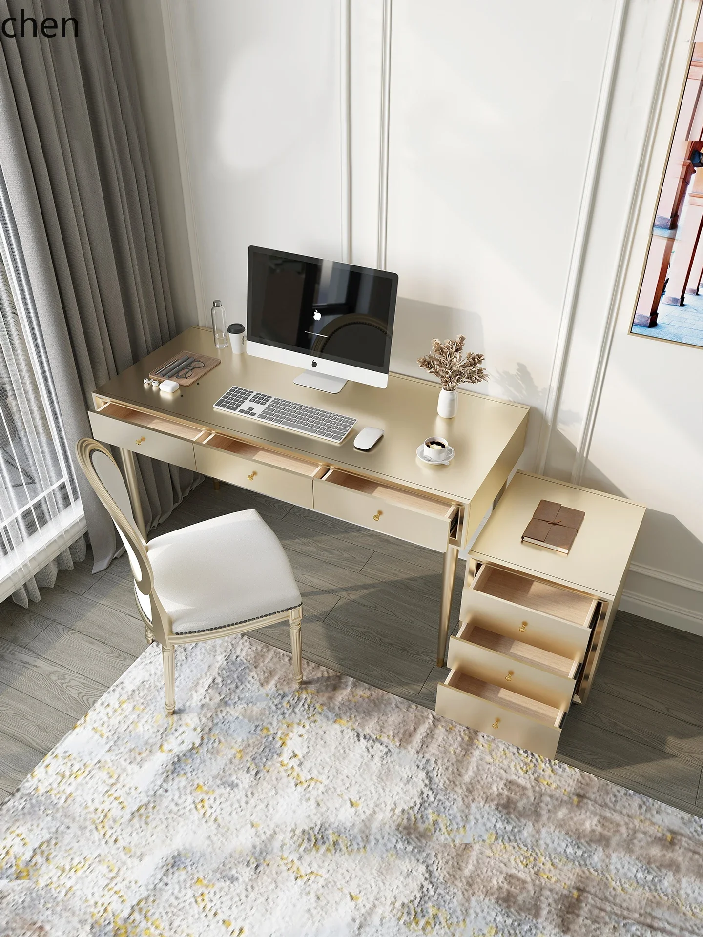 HYS Modern Study Room Solid Wood Desk Minimalist Calligraphy Desk Home Bookshelf Writing Desk Set Combination
HYS Modern Study Room Solid Wood Desk Minimalist Calligraphy Desk Home Bookshelf Writing Desk Set Combination