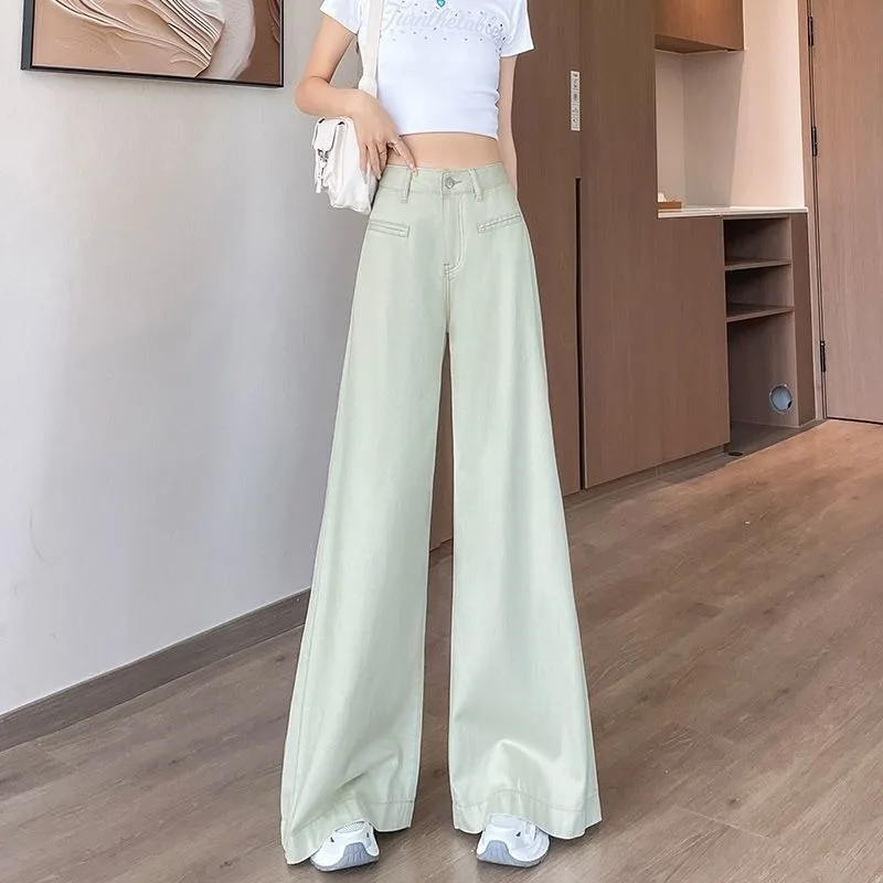 Теннисные широкие джинсовые женские брюки 202, весенне-осенние, тонкие драпированные прямые брюки из допамина, зеленого ледяного шелка
Теннисные широкие джинсовые женские брюки 202, весенне-осенние, тонкие драпированные прямые брюки из допамина, зеленого ледяного шелка