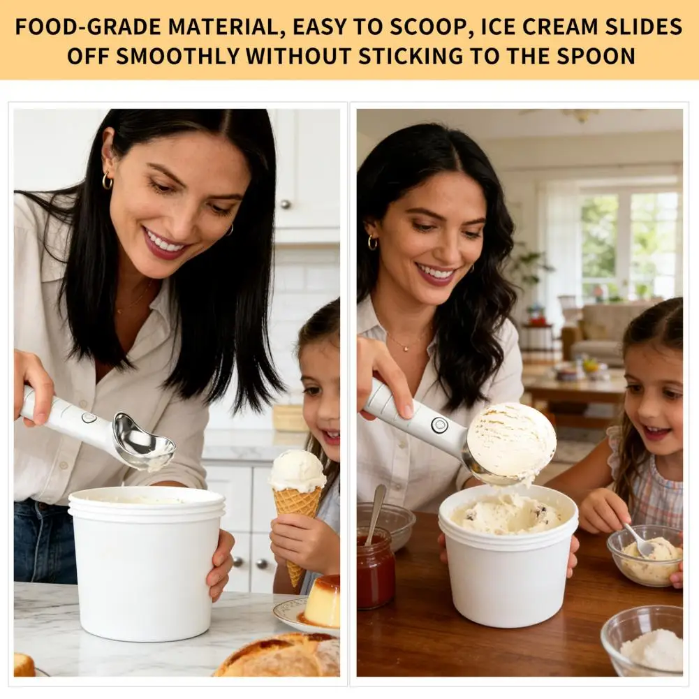 Ice Cream Scoop Stainless Steel Heating, Electric Heated Ice Cream Spoon, Self-Melting Ice Cream Ball Scooper Gelato Yogurt
Ice Cream Scoop Stainless Steel Heating, Electric Heated Ice Cream Spoon, Self-Melting Ice Cream Ball Scooper Gelato Yogurt