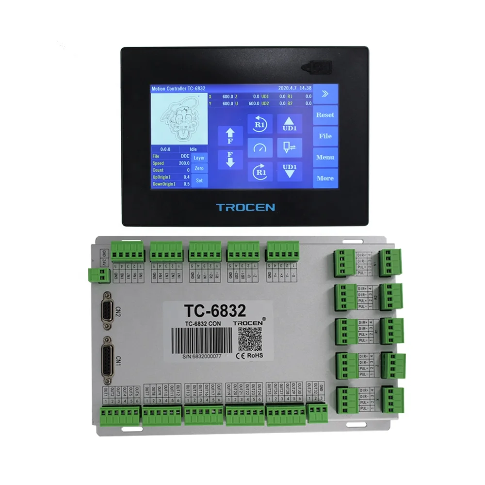 Trocen TC-6832 Controller with 7 Inch TFT LCD Touch Screen for Digital Cutting Machine
Trocen TC-6832 Controller with 7 Inch TFT LCD Touch Screen for Digital Cutting Machine