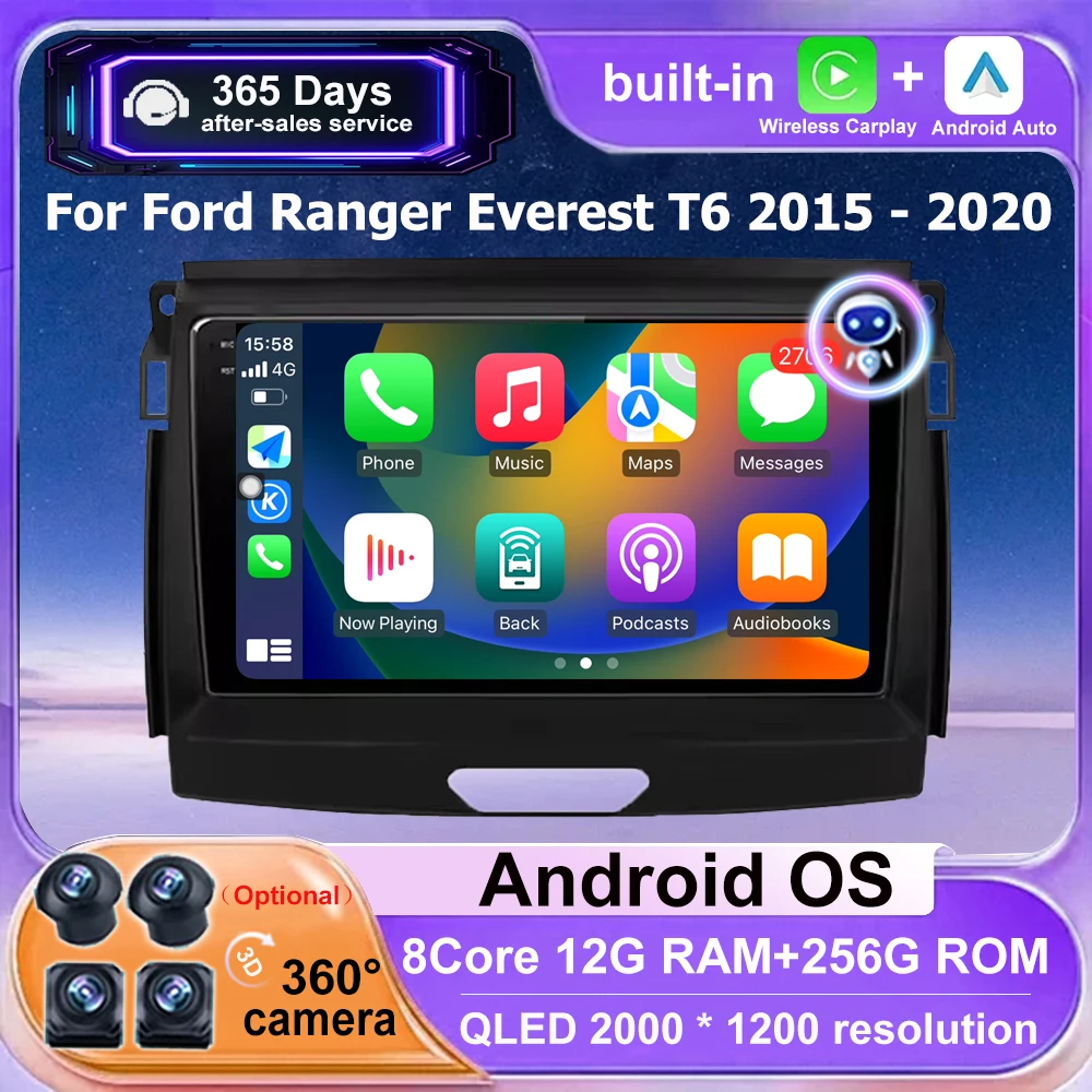 Car Radio Multimedia Video Player Navigation GPS For Ford Ranger Everest T6 2015 - 2020 Android Auto Carplay BT DSP 360 Camera
Car Radio Multimedia Video Player Navigation GPS For Ford Ranger Everest T6 2015 - 2020 Android Auto Carplay BT DSP 360 Camera