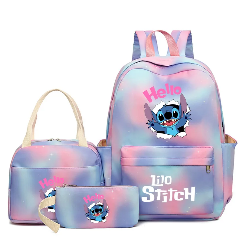 Disney, 3 шт./компл., школьный рюкзак Lilo Stitch для мальчиков и девочек, красочный рюкзак с сумкой для обеда, детский школьный рюкзак с героями мультфильмов для подростков
Disney, 3 шт./компл., школьный рюкзак Lilo Stitch для мальчиков и девочек, красочный рюкзак с сумкой для обеда, детский школьный рюкзак с героями мультфильмов для подростков