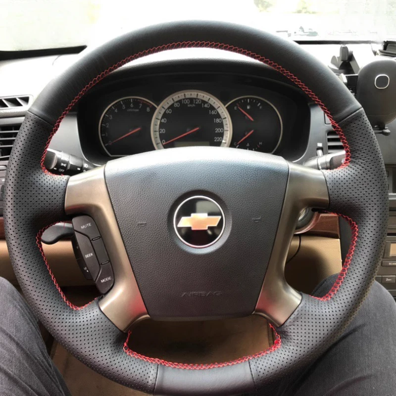 Для Chevrolet Epica 2006-2011 ручная сшитая нескользящая черная натуральная кожа чехол на руль автомобиля автозапчасти
Для Chevrolet Epica 2006-2011 ручная сшитая нескользящая черная натуральная кожа чехол на руль автомобиля автозапчасти