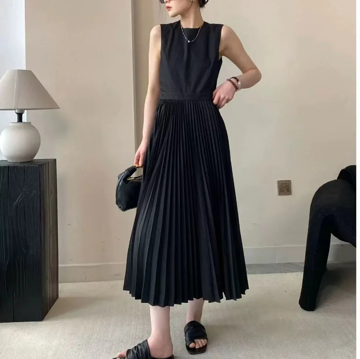 Withered Summer New Light Luxury Elegant Cotton Blend Poplin Temperament Sleeveless Dress Woman Clothes Dress Elegant Party Dres
Withered Summer New Light Luxury Elegant Cotton Blend Poplin Temperament Sleeveless Dress Woman Clothes Dress Elegant Party Dres