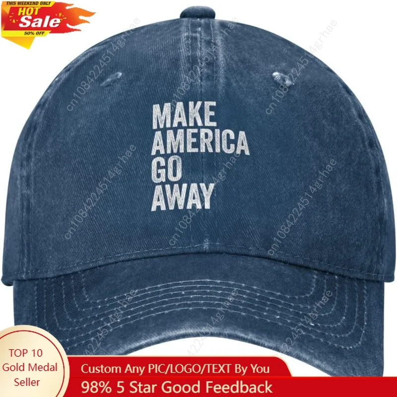 Бейсболка «Make America Go Away» в стиле Dad Hat
Бейсболка «Make America Go Away» в стиле Dad Hat