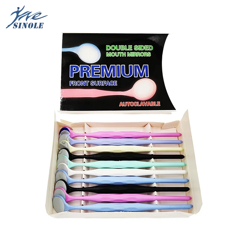 10pcs/Box Dental Mouth Mirror Premium Front Surface Exam Reflector With Handle Oral Tooth Whitening Double Sided Oral Mirrors
10pcs/Box Dental Mouth Mirror Premium Front Surface Exam Reflector With Handle Oral Tooth Whitening Double Sided Oral Mirrors