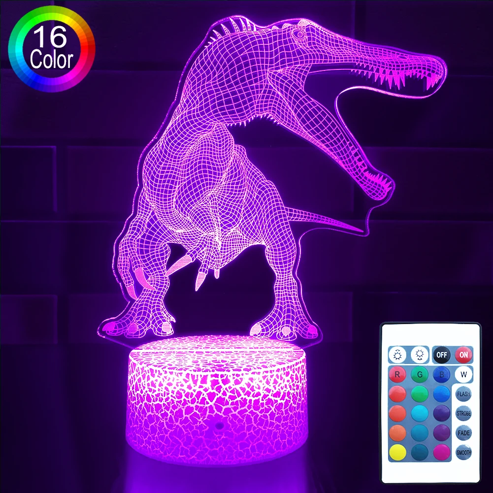 3D Illusion Dinosaur Night Light with Remote Control and Smart Touch Room Decor Lamp Birthday Valentine's Day Christmas Gifts
3D Illusion Dinosaur Night Light with Remote Control and Smart Touch Room Decor Lamp Birthday Valentine's Day Christmas Gifts